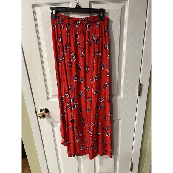 Express Maxi Skirt Womens Small Floral Faux Wrap Front Slit Pull On Y2K Feminine - Picture 4 of 7